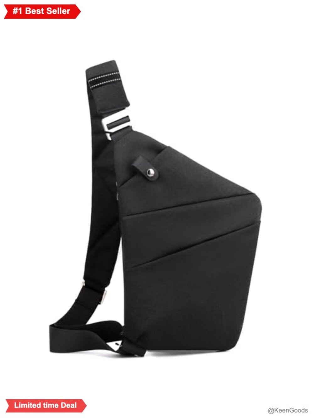 Waterproof Nylon Anti Theft Sling Crossbody Bag Large Capacity